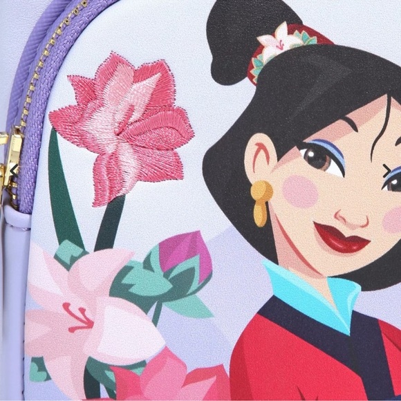 Loungefly Disney Mulan Magnolia Flowers Mini Backpack - BoxLunch Exclusive - Picture 4 of 13